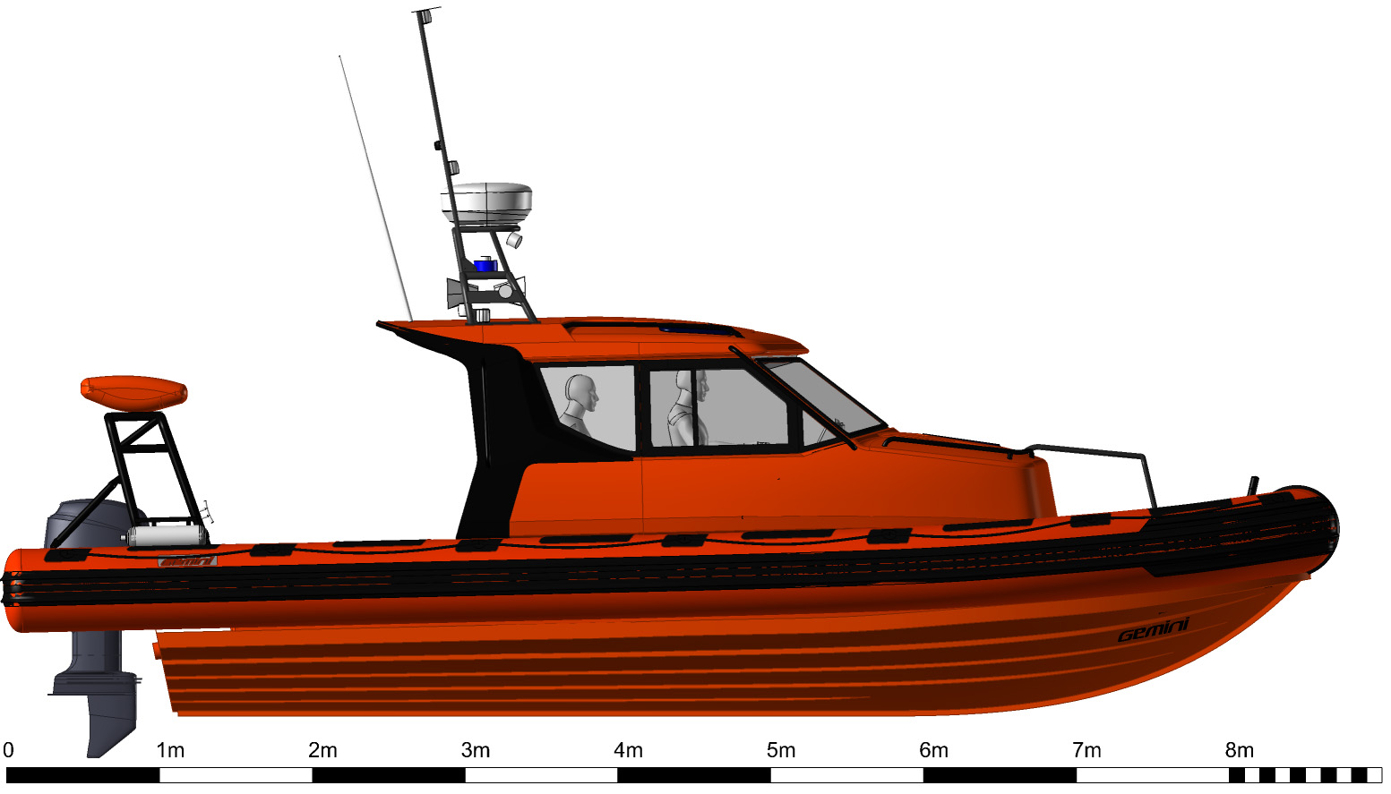 Gemini 850 Cabin RIB General Arrangement 2